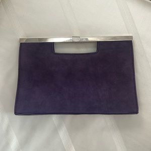 PETER KAISER Purple Suede Shoulder Bag with Handle Purse